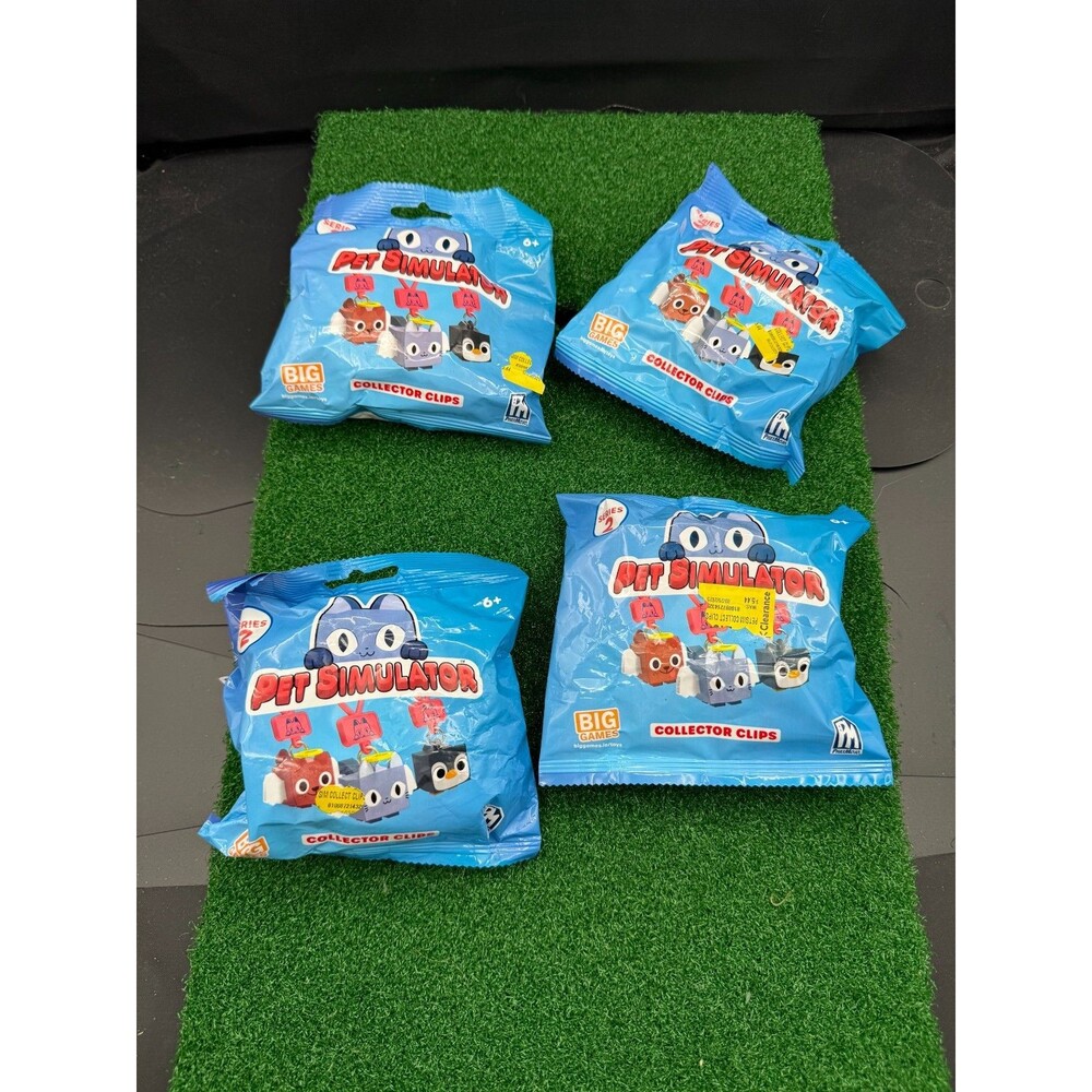 Pet‎ Simulator Series 2 Collector Clips - Lot of 4 Sealed Blind Bags NEW